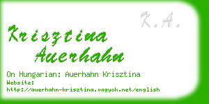 krisztina auerhahn business card